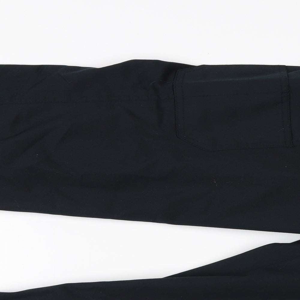 Preworn Mens Black  Cotton Cargo Trousers Size 36 L28 in Regular