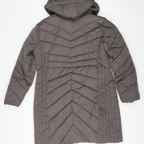 Love Coats Womens Grey   Puffer Jacket Coat Size 16  Zip
