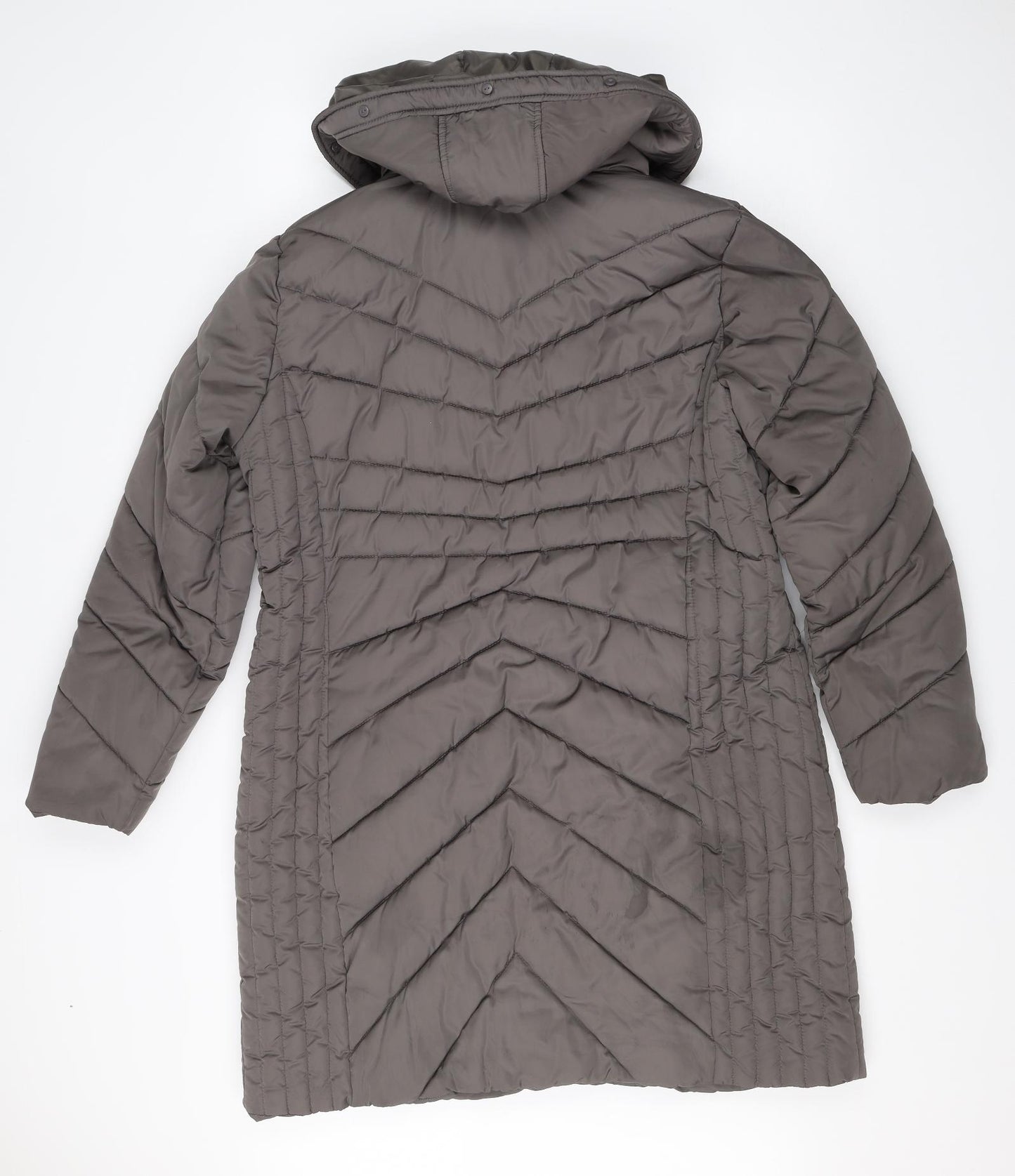 Love Coats Womens Grey   Puffer Jacket Coat Size 16  Zip