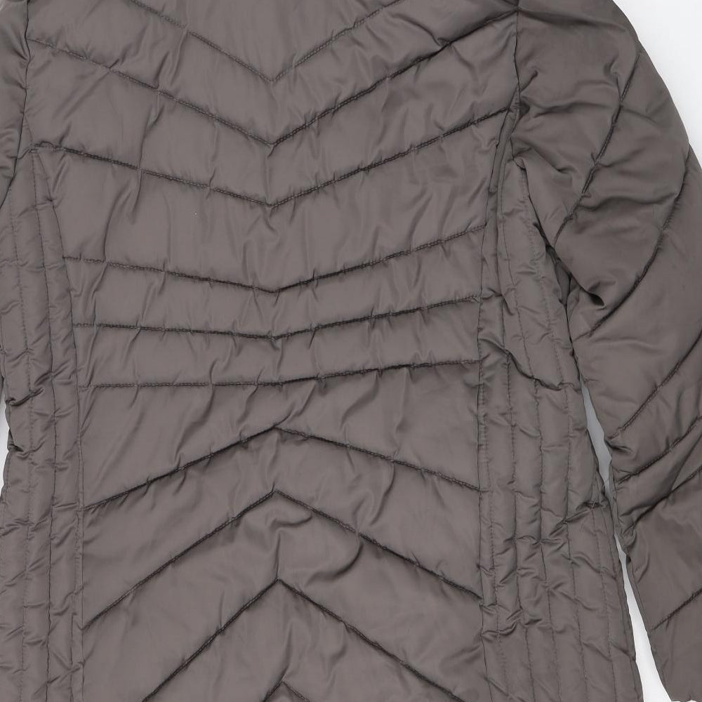 Love Coats Womens Grey   Puffer Jacket Coat Size 16  Zip