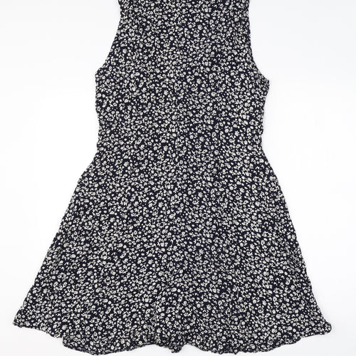 St Michaels Womens Black Floral Viscose Playsuit One-Piece Size 16