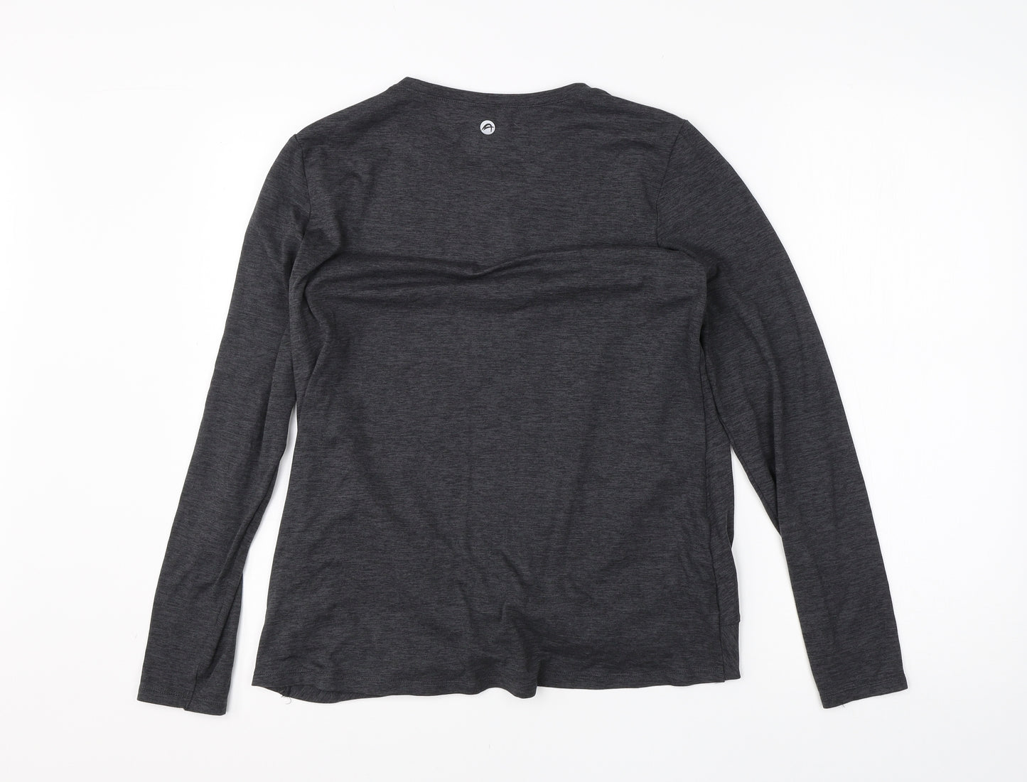 Active Womens Grey  Polyester Basic T-Shirt Size 10 Round Neck