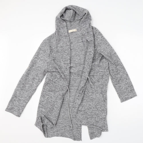 New Feeling Womens Grey Round Neck  Polyester Cardigan Jumper Size XL