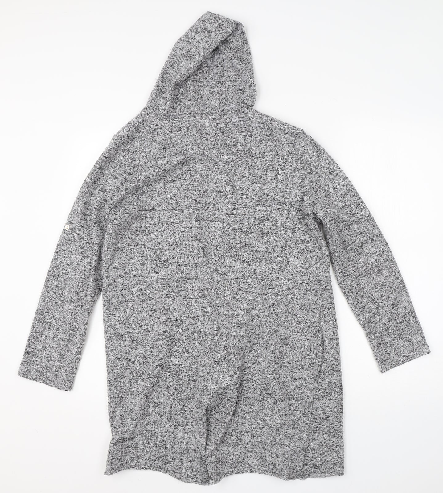 New Feeling Womens Grey Round Neck  Polyester Cardigan Jumper Size XL