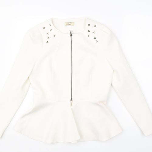 Love Label Womens White   Jacket Blazer Size 10
