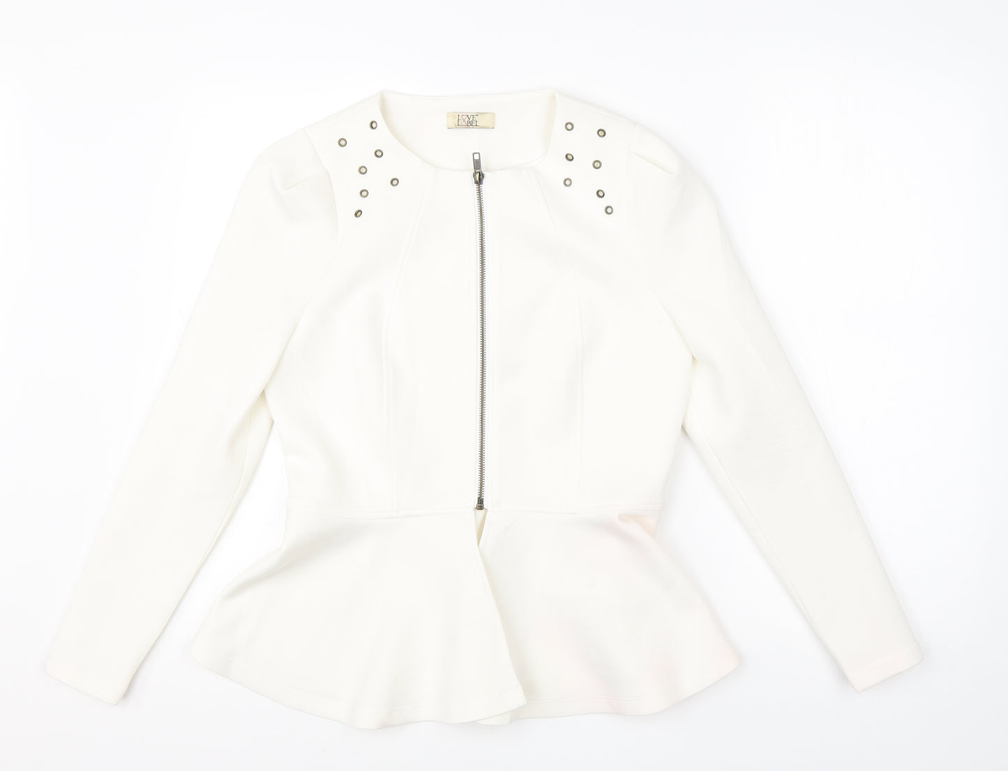 Love Label Womens White   Jacket Blazer Size 10