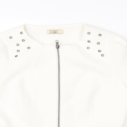 Love Label Womens White   Jacket Blazer Size 10