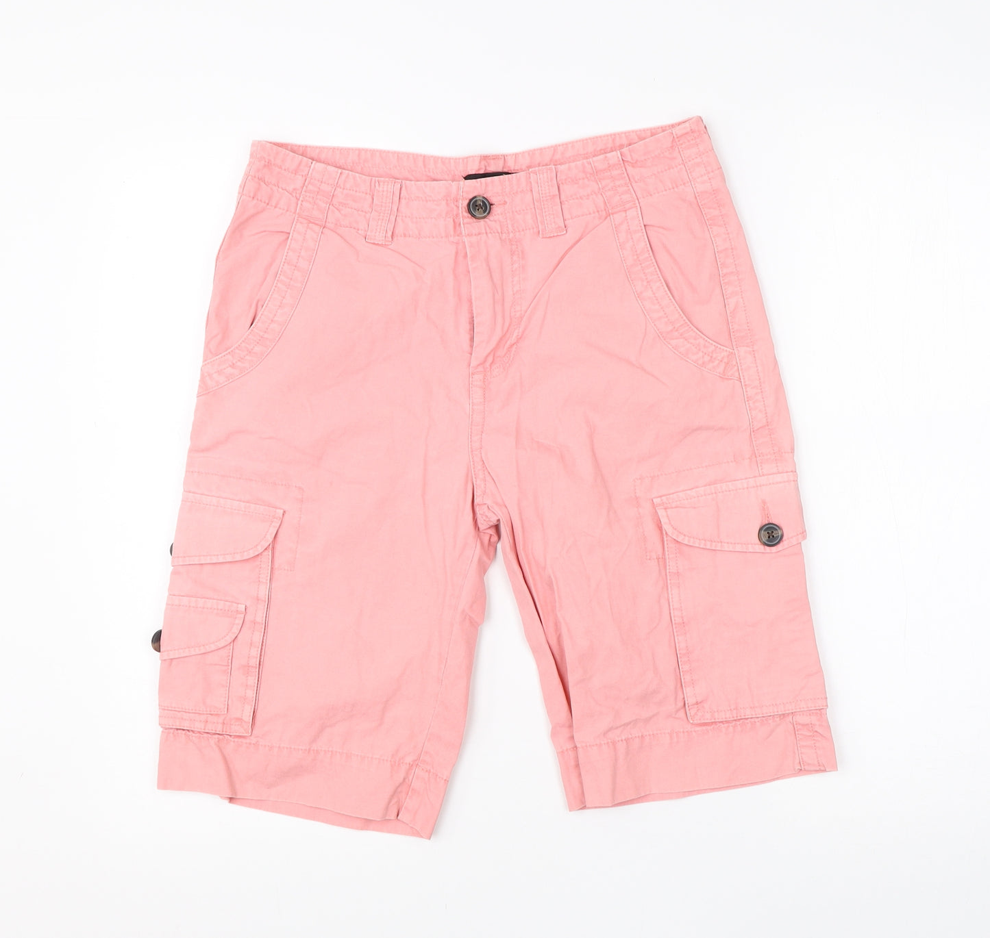 Cedar Wood State Mens Pink  Cotton Cargo Shorts Size 30 L10 in Regular