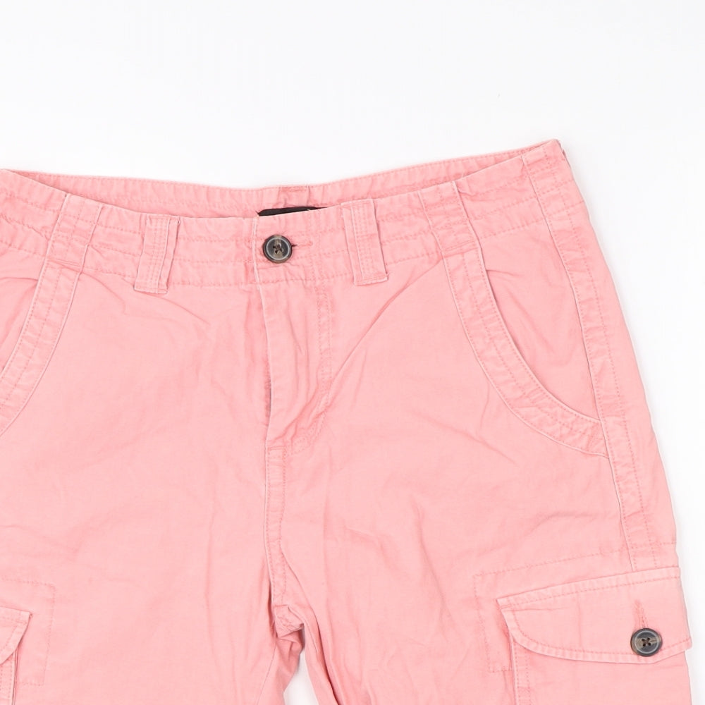 Cedar Wood State Mens Pink  Cotton Cargo Shorts Size 30 L10 in Regular