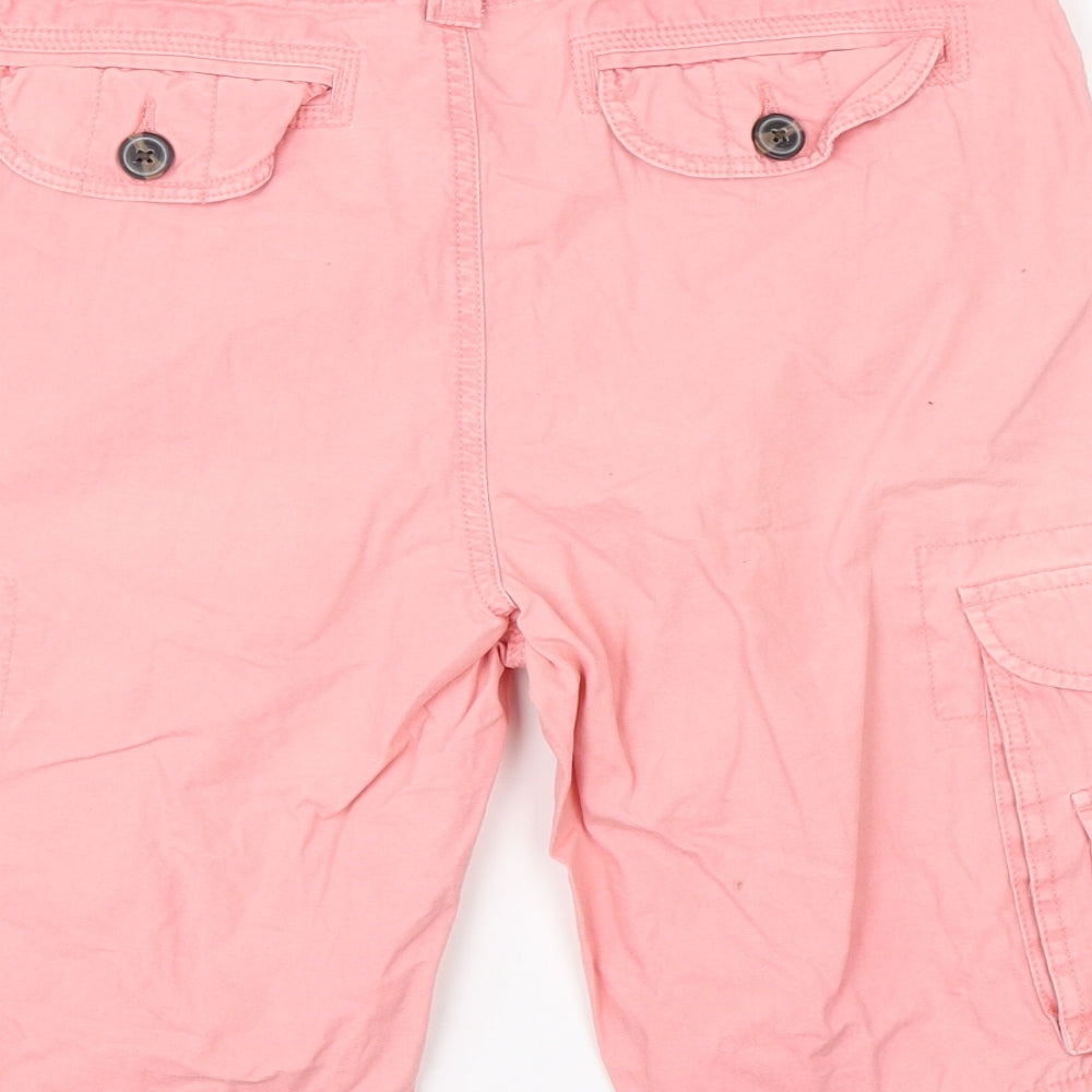 Cedar Wood State Mens Pink  Cotton Cargo Shorts Size 30 L10 in Regular