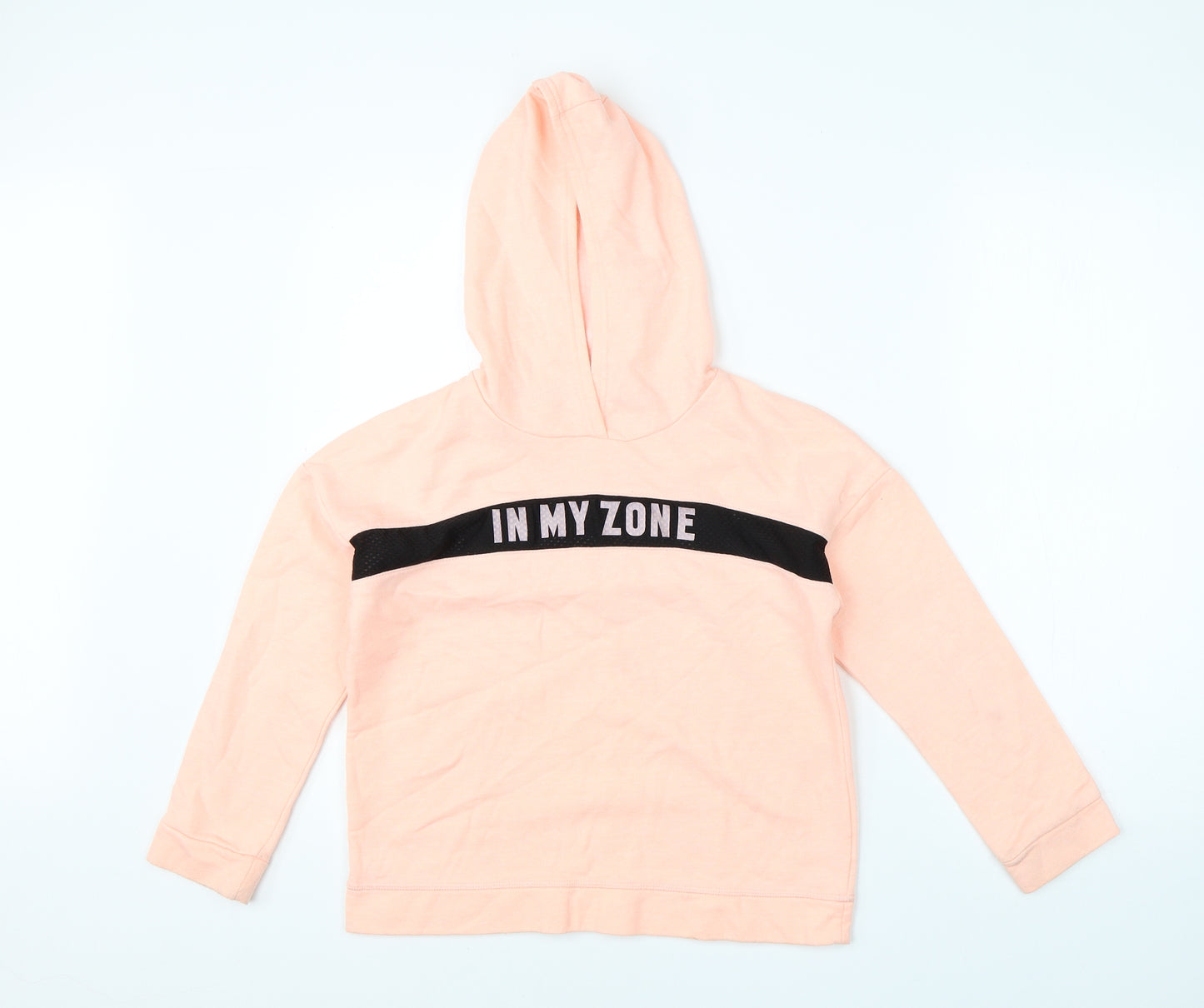 George Girls Pink  Cotton Pullover Hoodie Size 10-11 Years  Pullover