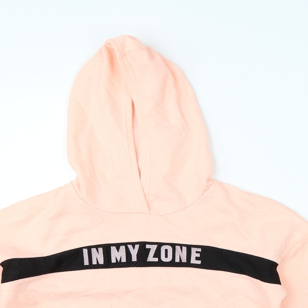 George Girls Pink  Cotton Pullover Hoodie Size 10-11 Years  Pullover