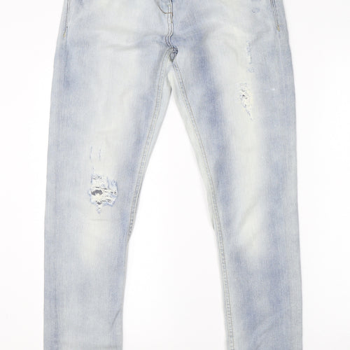 The Premium Womens Blue  Cotton Straight Jeans Size 8 L28 in Regular
