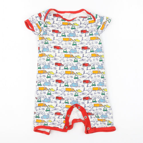 Mini Club Boys White  Cotton Babygrow One-Piece Size 9-12 Months