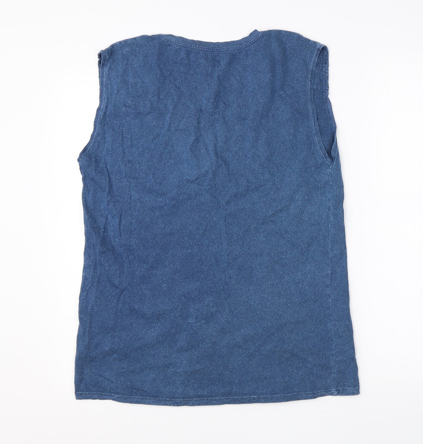 NEXT Womens Blue  Cotton Basic T-Shirt Size 12 Round Neck