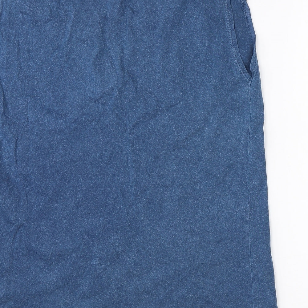 NEXT Womens Blue  Cotton Basic T-Shirt Size 12 Round Neck