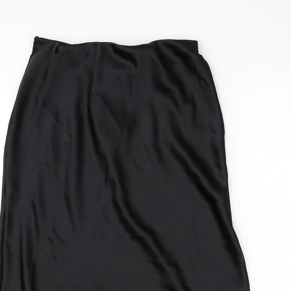 Miss Selfridge Womens Black  Polyester Flare Skirt Size 10