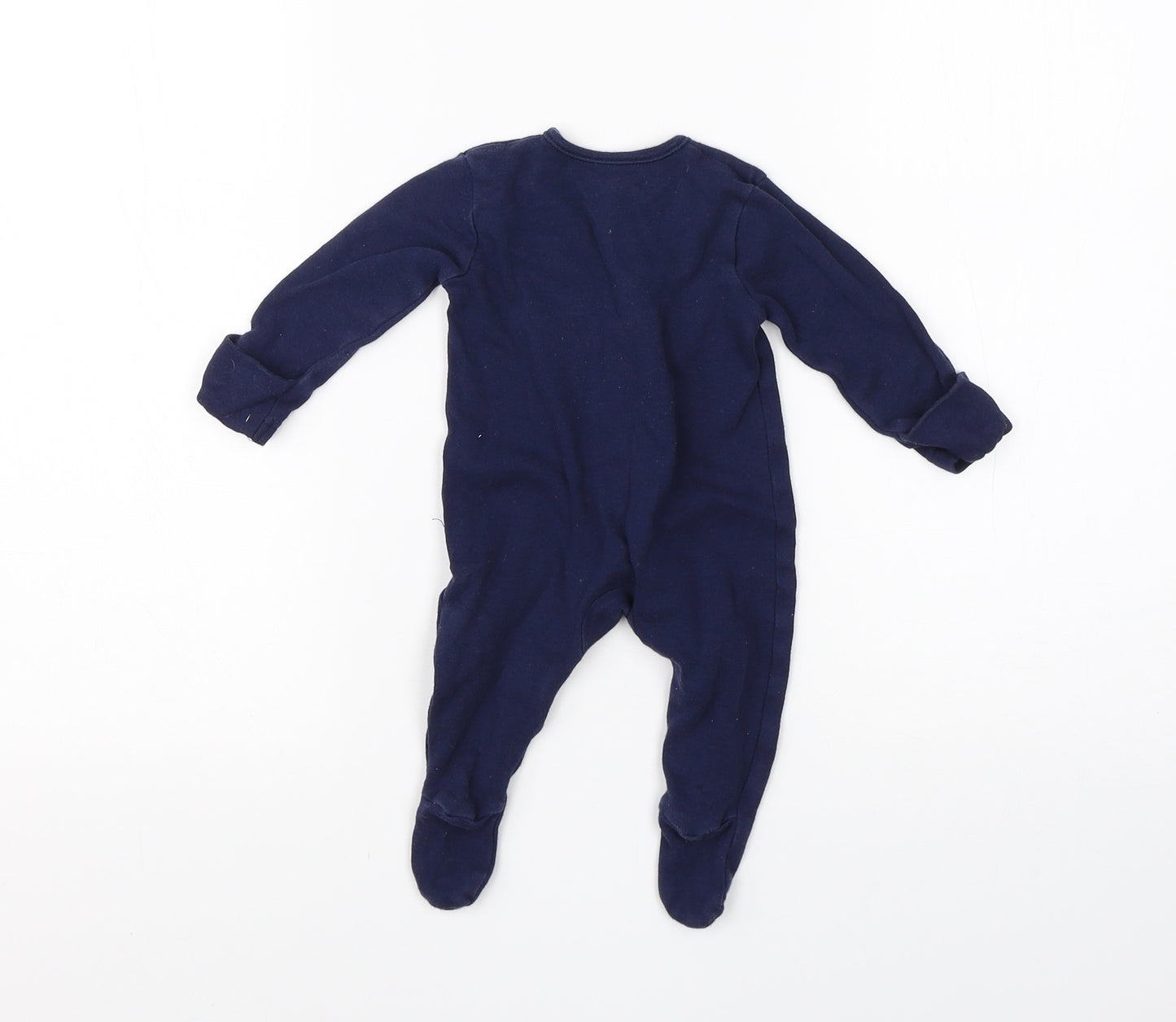 George Boys Blue  Cotton Babygrow One-Piece Size Newborn