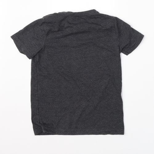 TU Girls Grey  Cotton Basic T-Shirt Size 7 Years Round Neck