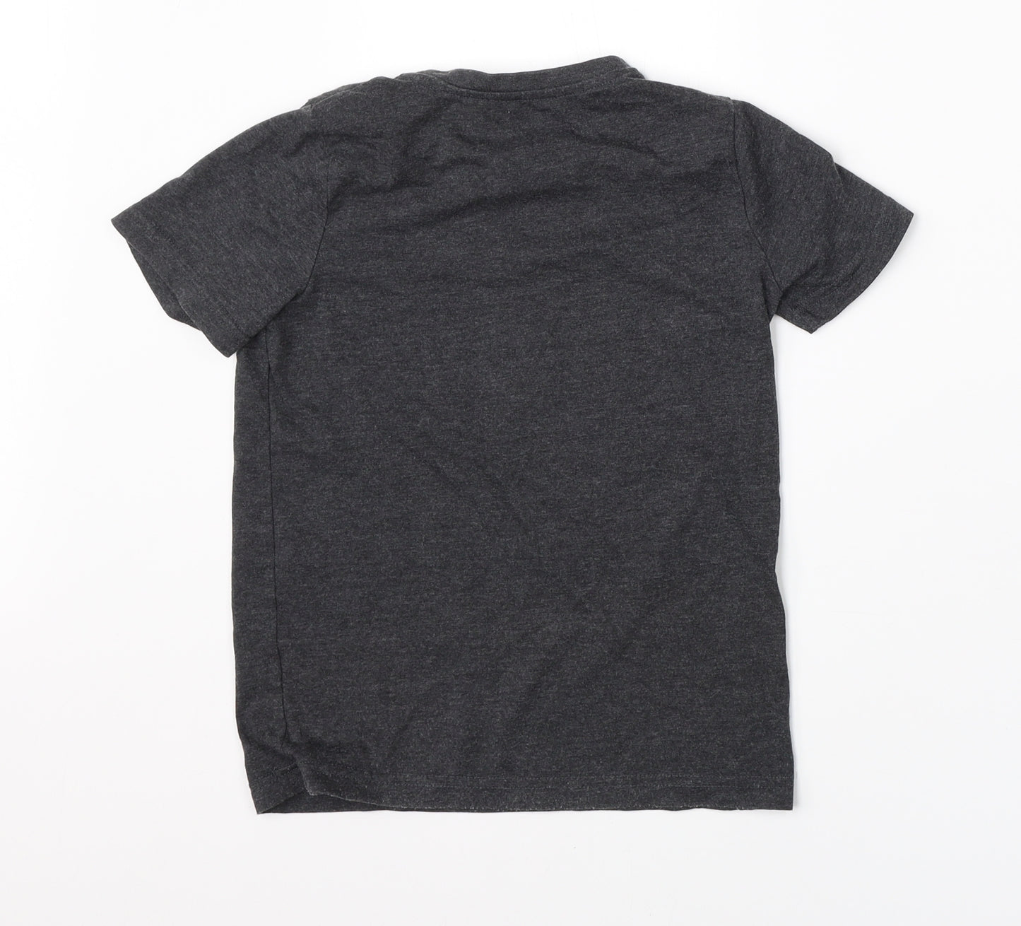 TU Girls Grey  Cotton Basic T-Shirt Size 7 Years Round Neck