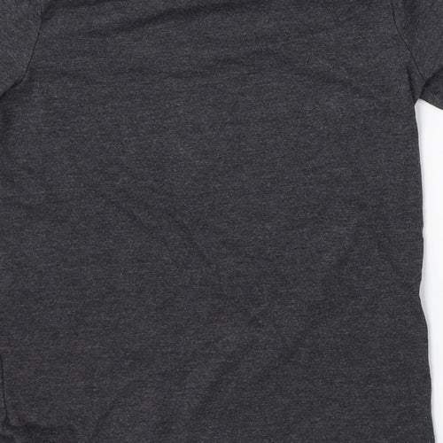 TU Girls Grey  Cotton Basic T-Shirt Size 7 Years Round Neck