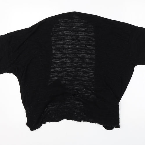 Dorothy Perkins Womens Black Round Neck  Cotton Cardigan Jumper Size M