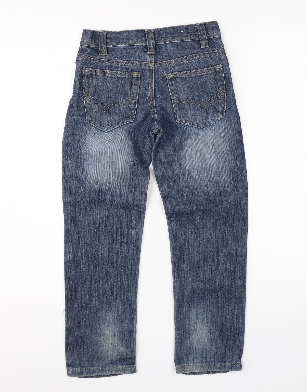Preworn Boys Blue  Cotton Straight Jeans Size 7-8 Years  Regular