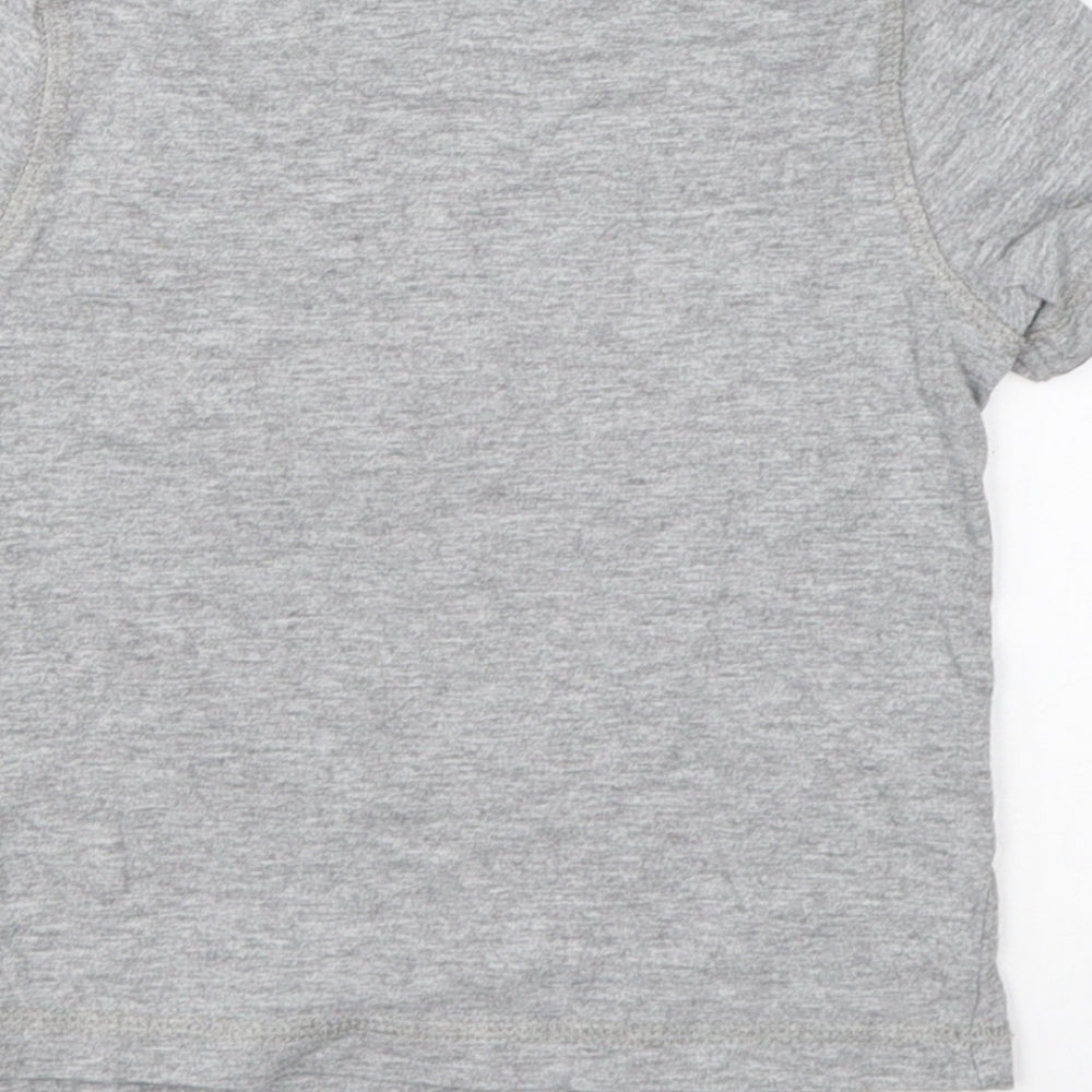 George Boys Grey  Cotton Basic T-Shirt Size 2-3 Years Round Neck