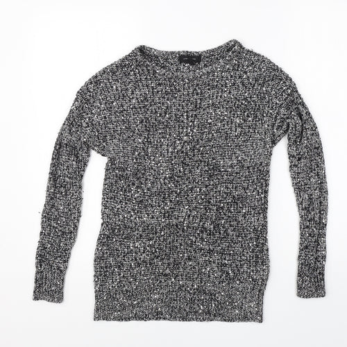 Atmoshpere Womens Grey Round Neck  Polyester Pullover Jumper Size 10
