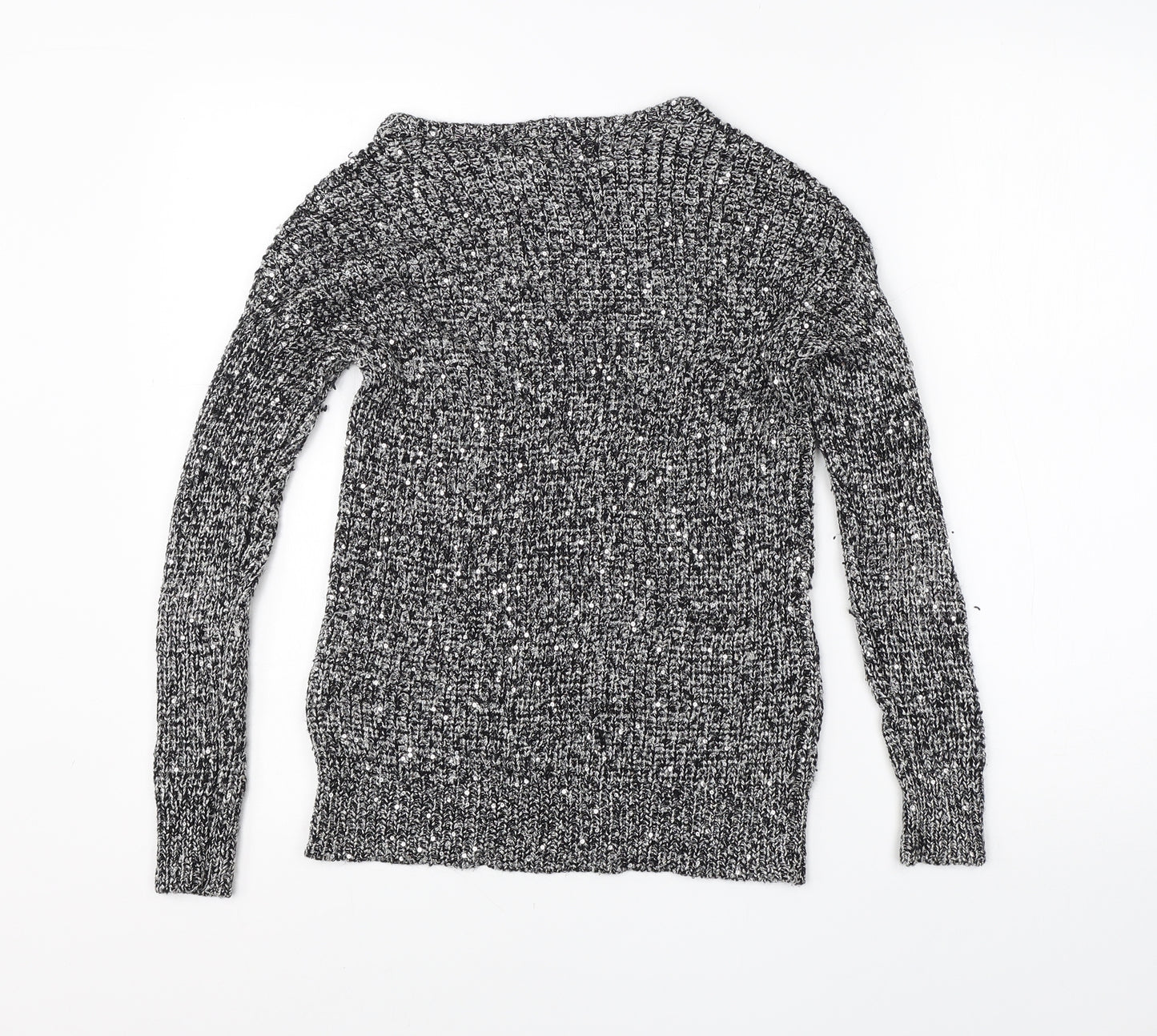 Atmoshpere Womens Grey Round Neck  Polyester Pullover Jumper Size 10