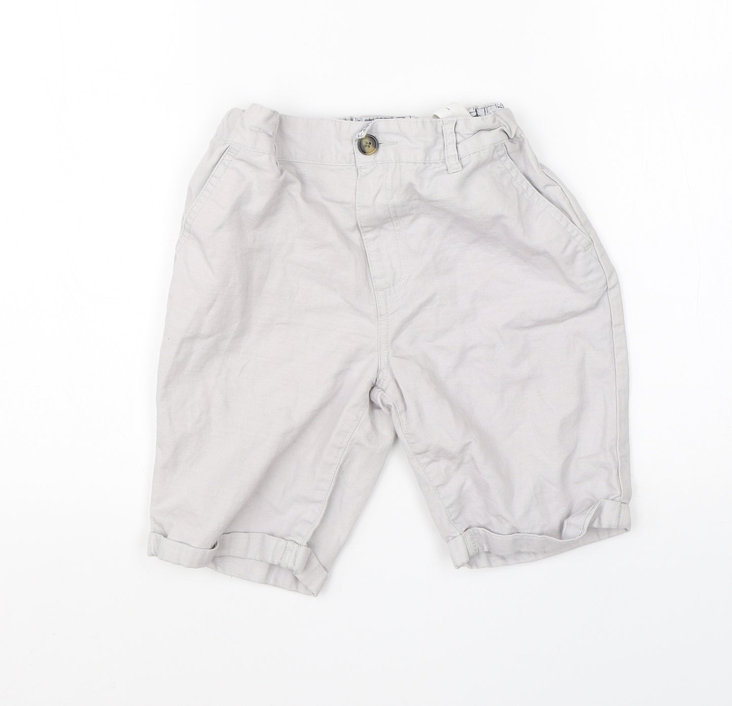 River Island Boys Grey  Cotton Utility Shorts Size 7-8 Years  Regular