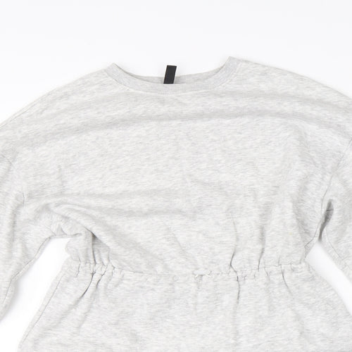 Divided Womens Grey  Cotton Jumper Dress  Size XS  Round Neck