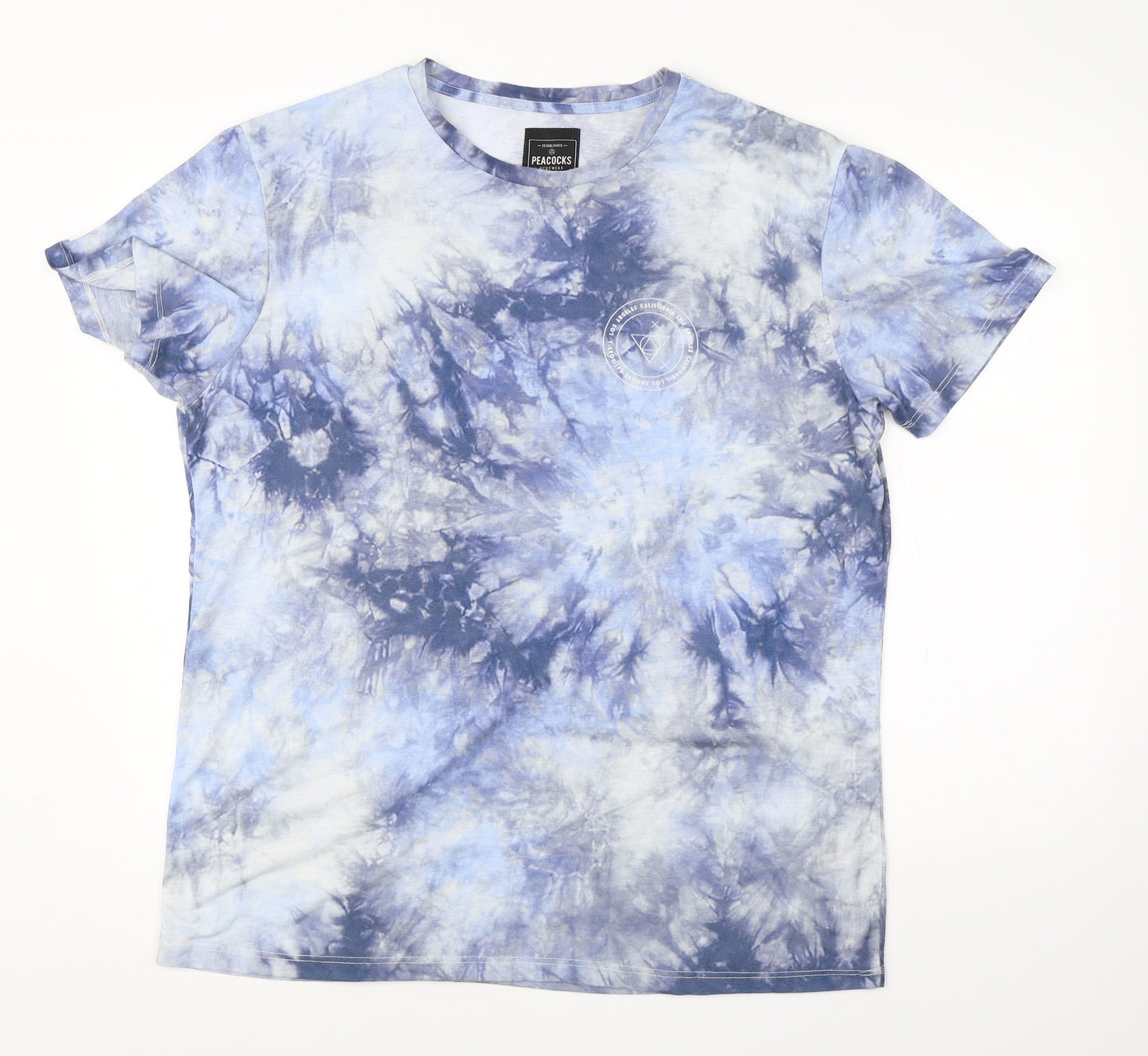 Peacocks Mens Blue  Polyester  T-Shirt Size 2XL Round Neck