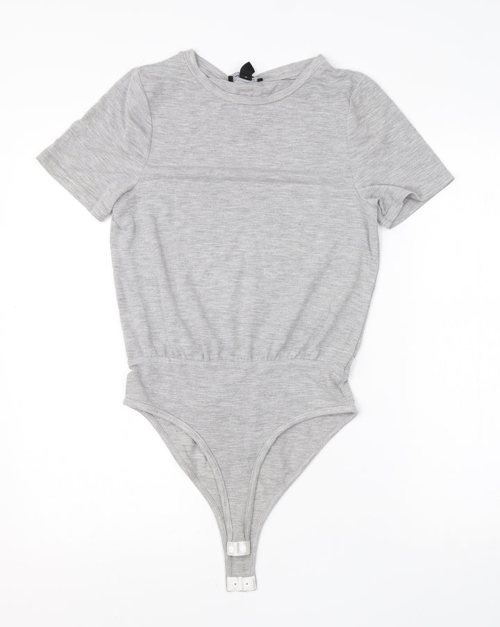 New Look Womens Grey Cotton Romper One-Piece Size 8