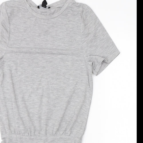 New Look Womens Grey  Cotton Romper One-Piece Size 8