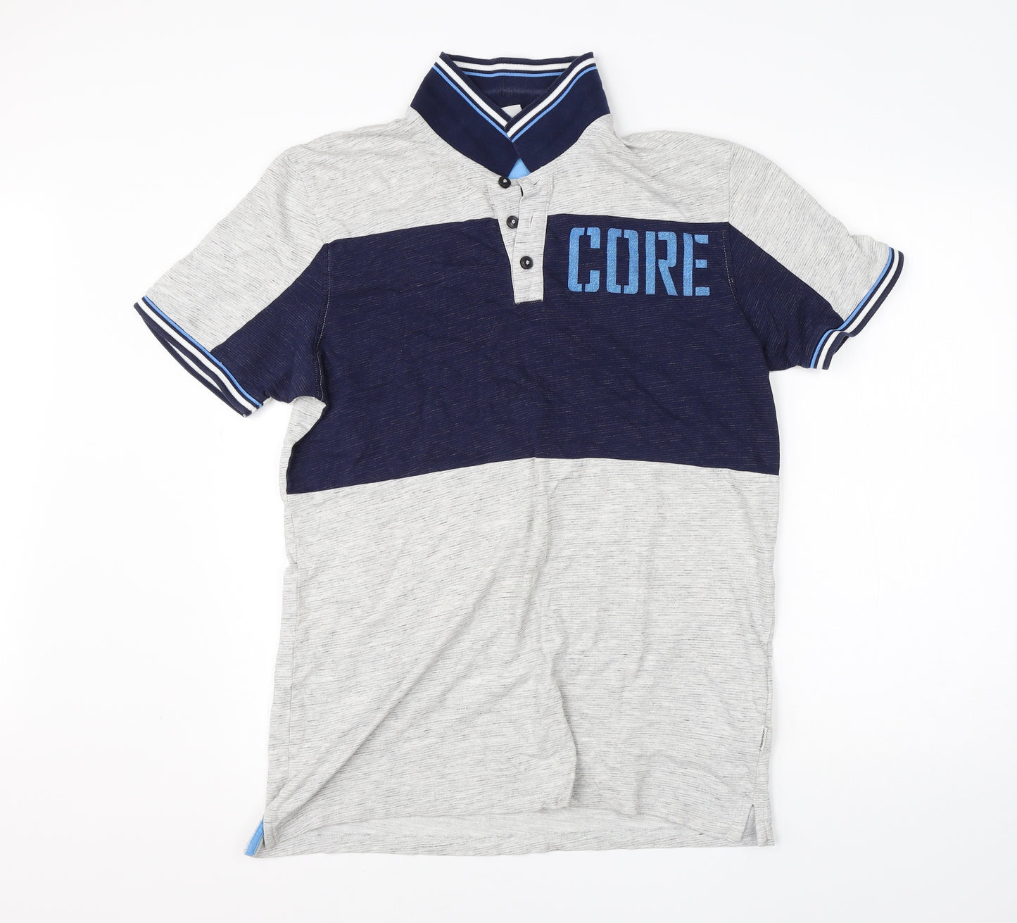 JACK & JONES Mens Grey  Cotton  Polo Size XL Collared