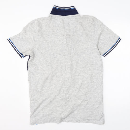 JACK & JONES Mens Grey  Cotton  Polo Size XL Collared