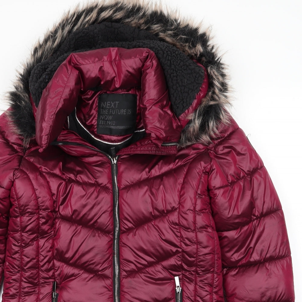 NEXT Girls Red   Parka Coat Size 13 Years