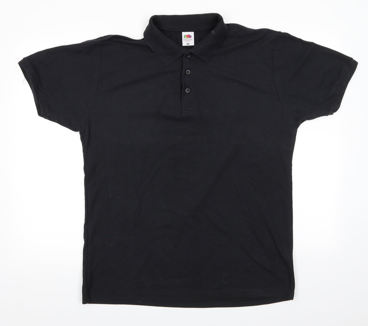 Fruit of the Loom Mens Grey  Polyester  Polo Size XL Collared