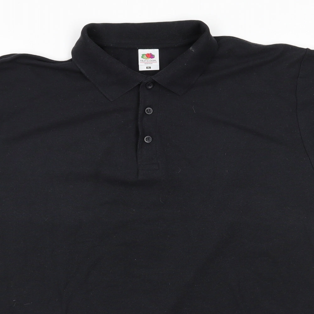 Fruit of the Loom Mens Grey  Polyester  Polo Size XL Collared