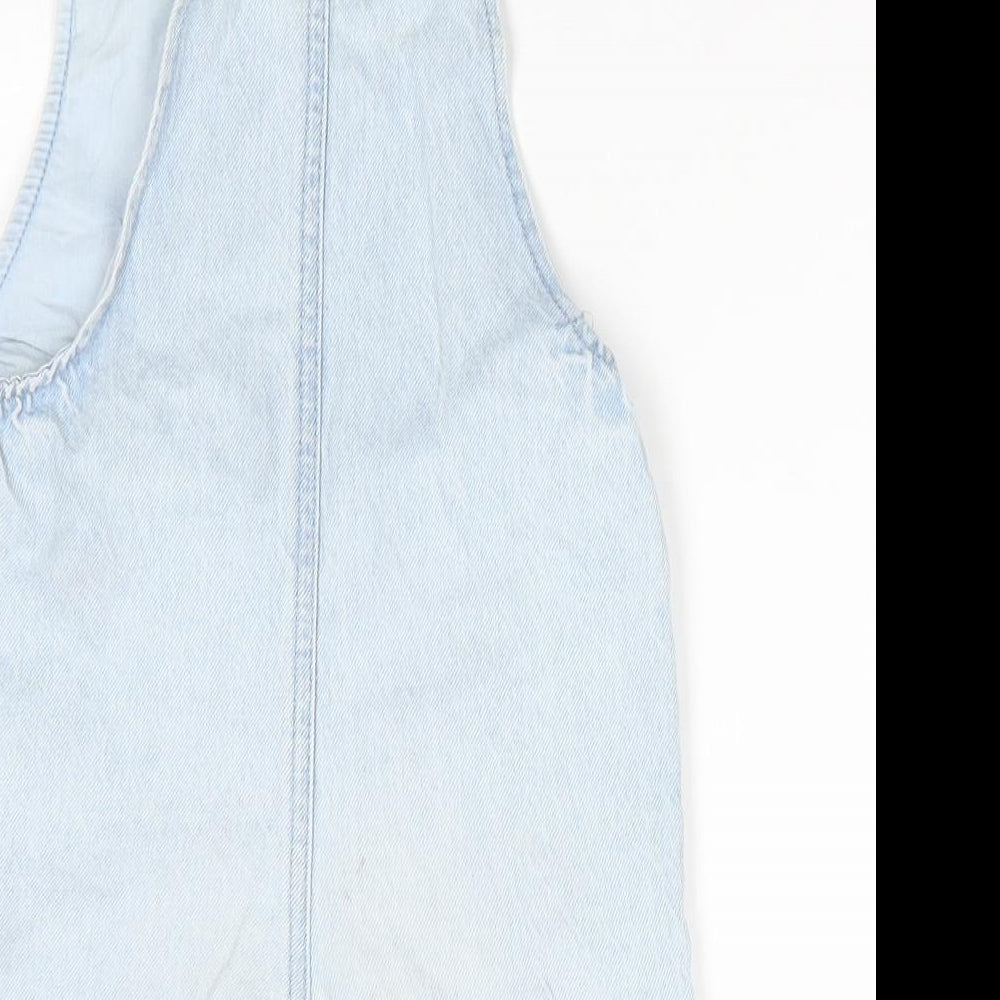 Disney by Tesco Girls Blue Floral Cotton Dungaree One-Piece Size 3-4 Years   - Minnie Mouse