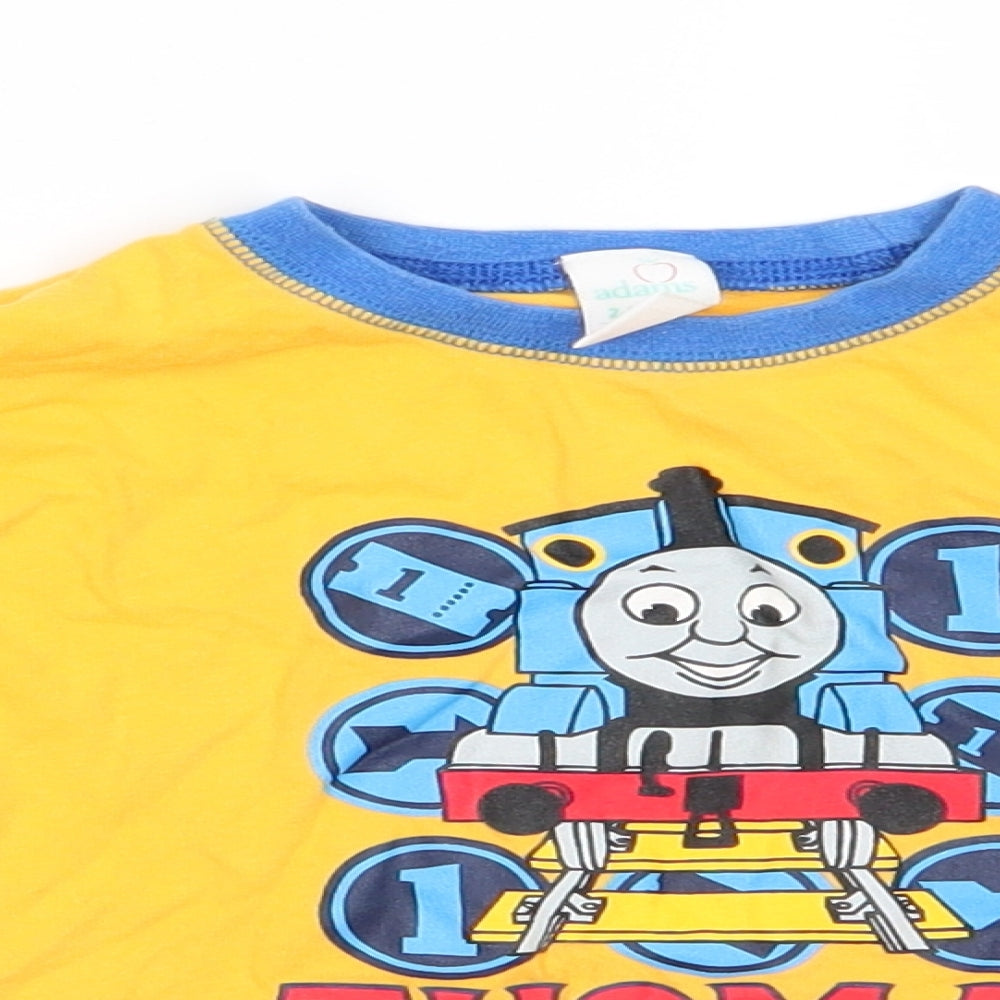 Adams Boys Yellow Solid Cotton  Pyjama Top Size 2-3 Years   - Thomas & Friends
