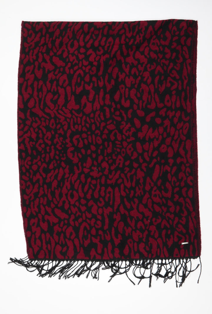 Primark Womens Red Animal Print Acrylic  Shawl/Wrap