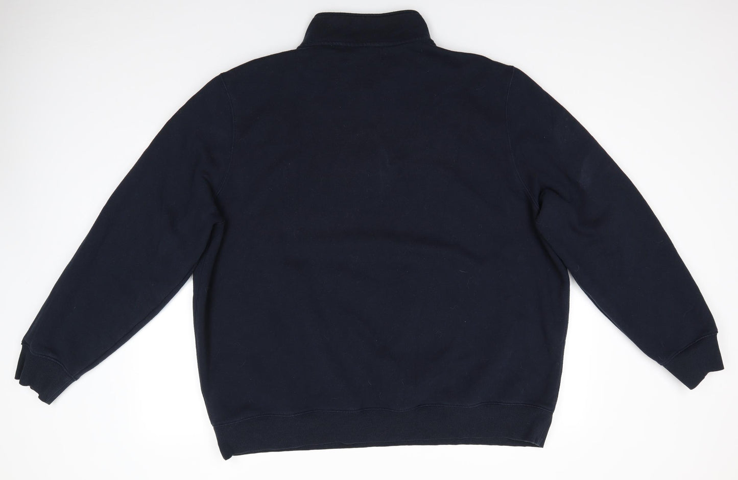 V by Very Mens Blue  Cotton Henley Sweatshirt Size 3XL   - Navy blue