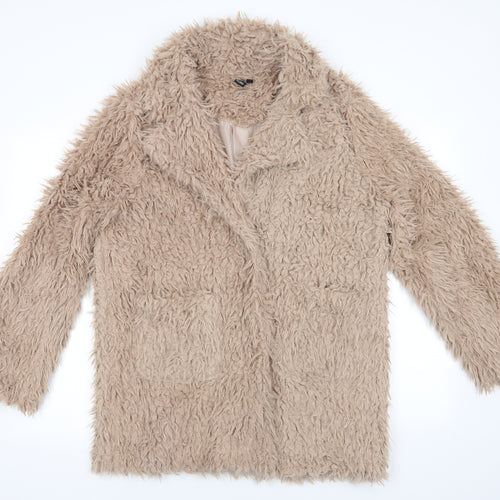 Izabel Womens Beige   Overcoat Coat Size M   - Very Fluffy Camel Colour