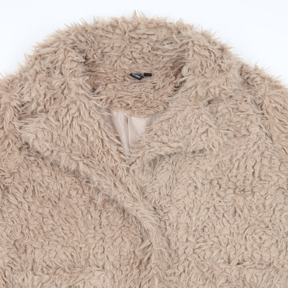 Izabel Womens Beige   Overcoat Coat Size M   - Very Fluffy Camel Colour