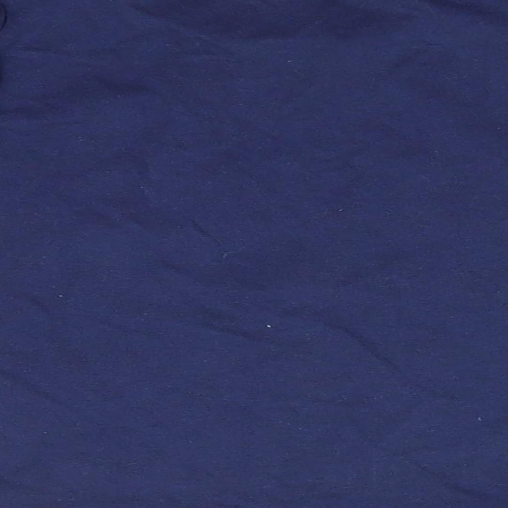Matalan Girls Blue  Cotton Basic Casual Size 3-4 Years Round Neck  - Frilled shoulders