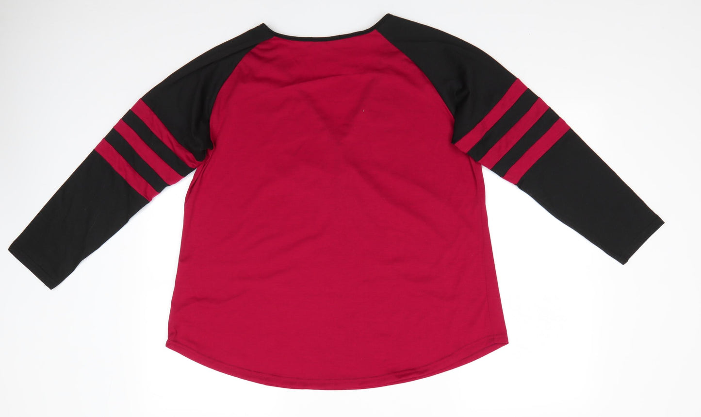 Nextmia Womens Red Striped   Pyjama Top Size 22   - Red & Black stripes