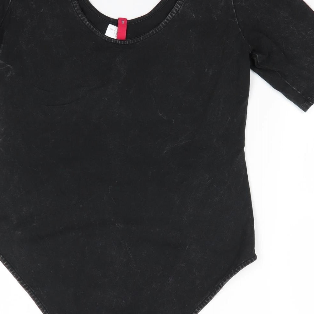 Divided Womens Black   Bodysuit One-Piece Size L   - Denim look