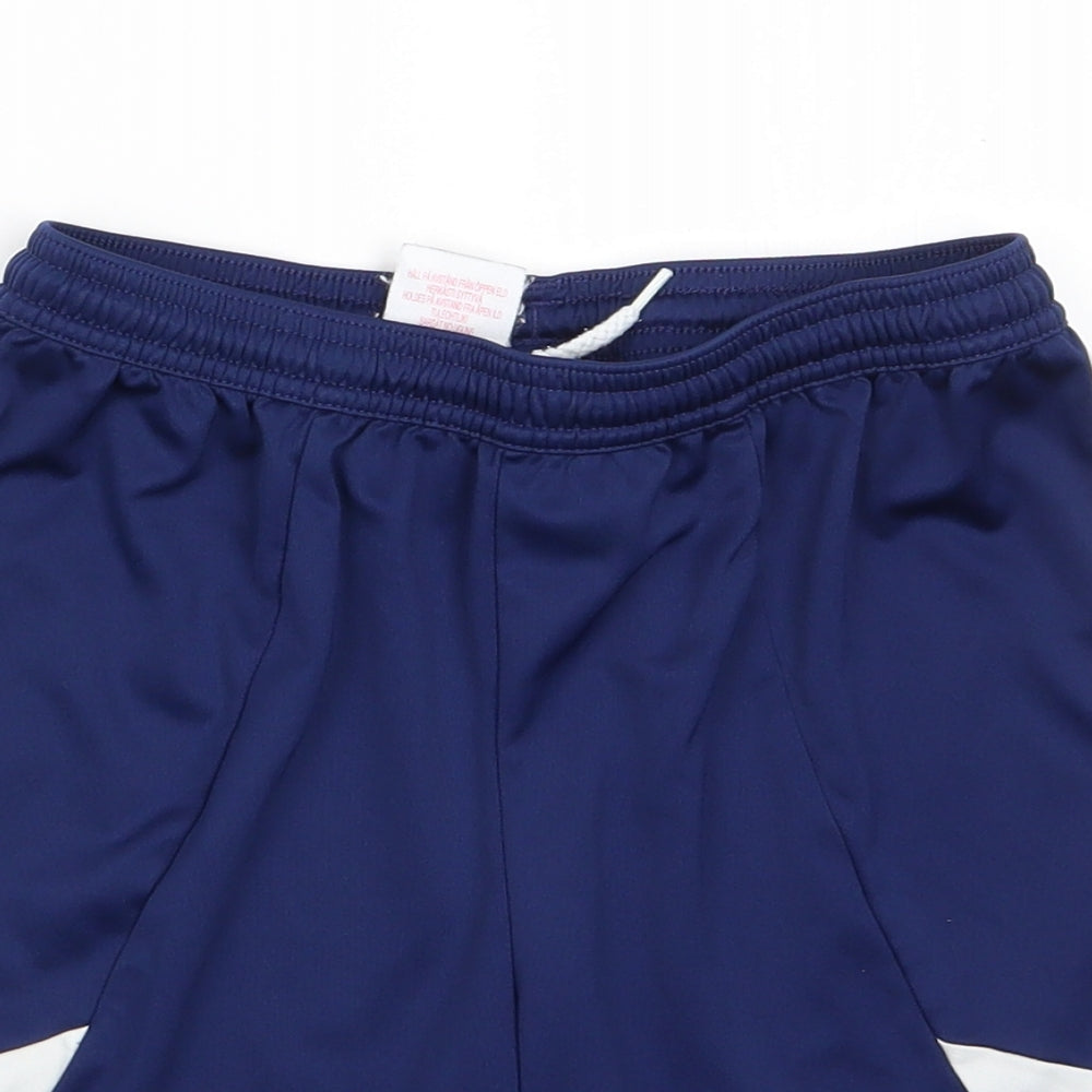 adidas Boys Blue  Polyester Utility Shorts Size 12 Years  Regular  - Graphic